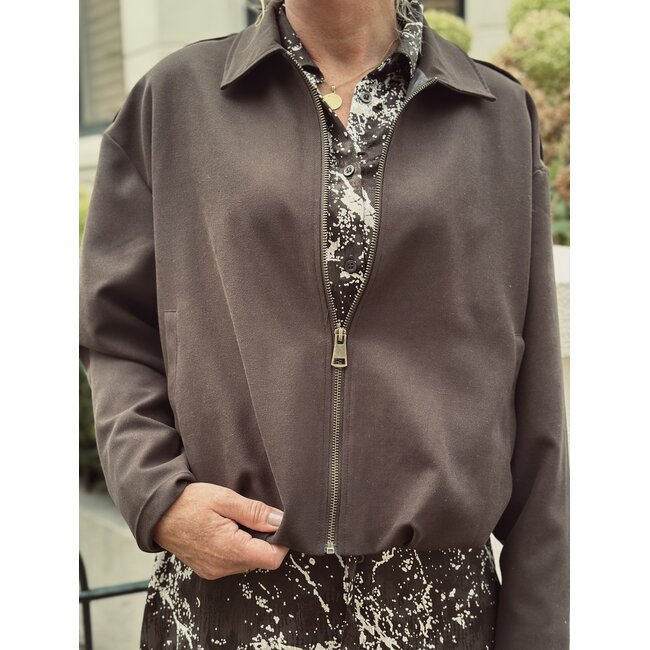 Elvira Elvira Madison bomber jacket brown