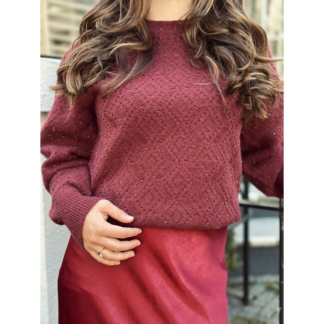 Smashed Lemon Smashed Lemon Yuliette sweater bordeaux red