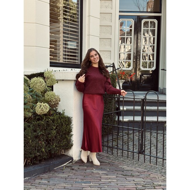 Smashed Lemon Smashed Lemon Yuliette sweater bordeaux red