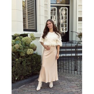 Smashed Lemon Smashed Lemon Jolijne satin skirt camel