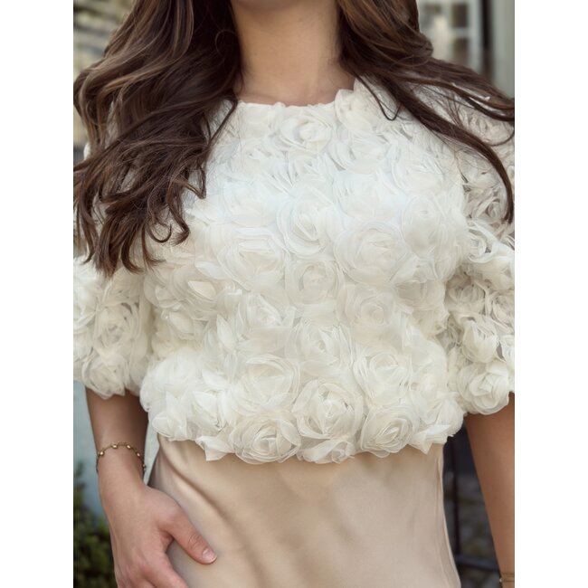 Smashed Lemon Smashed Lemon Sanna top offwhite flowers