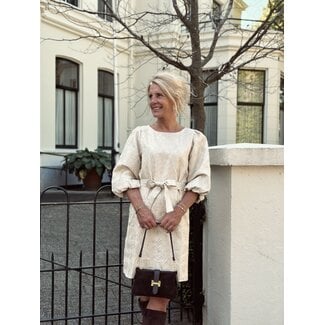Smashed Lemon Smashed Lemon Ezralyn dress beige/gold