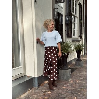 Smashed Lemon Smashed lemon Lieke long skirt brown/blue dot
