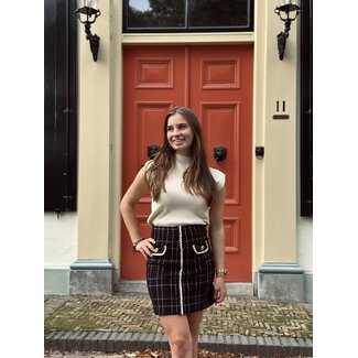 Marita skirt black/beige print