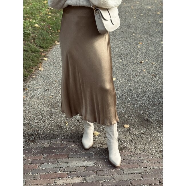 Lucie skirt satin camel One Size