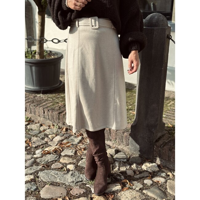 Smashed Lemon Smashed Lemon Nicole skirt beige/white print