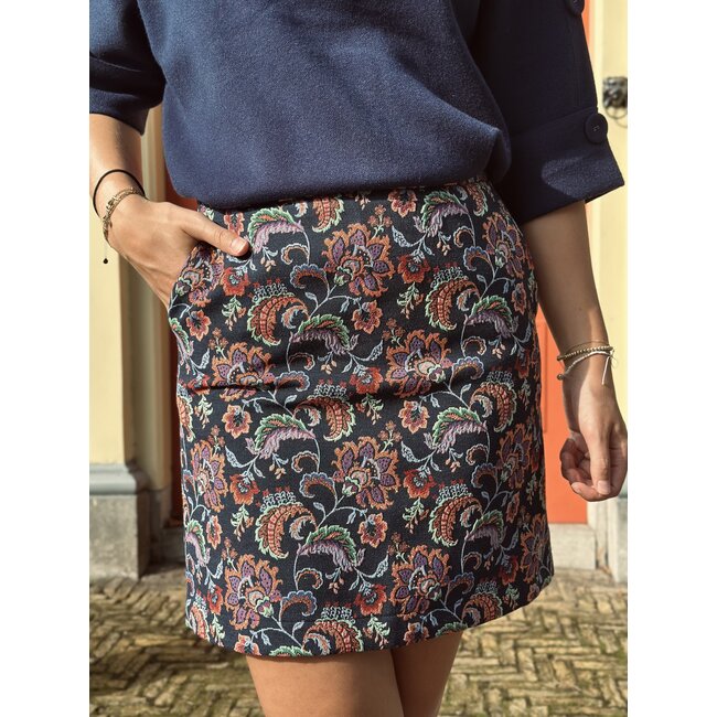 Elvira Elvira Lily skirt dark blue print