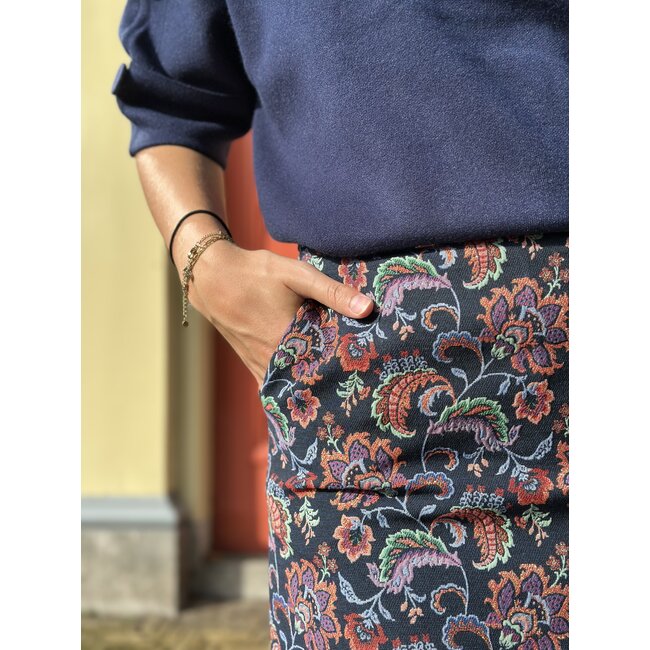 Elvira Elvira Lily skirt dark blue print