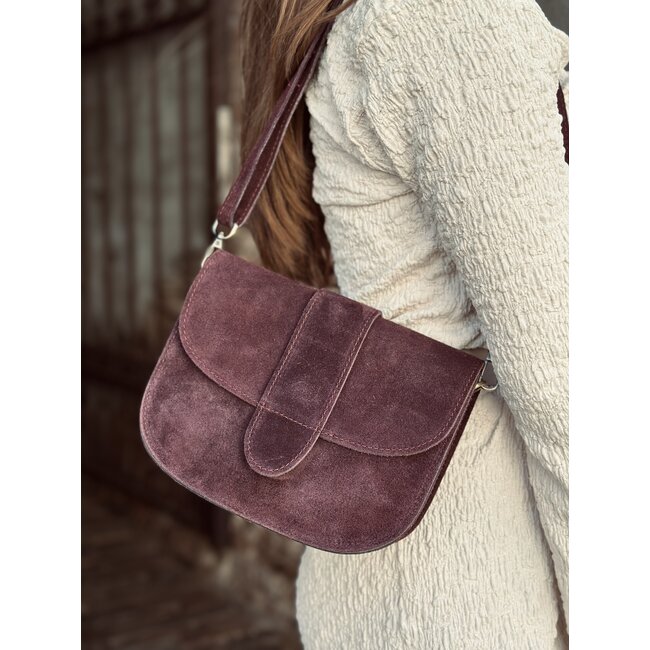 Tara bag suède bordeaux red