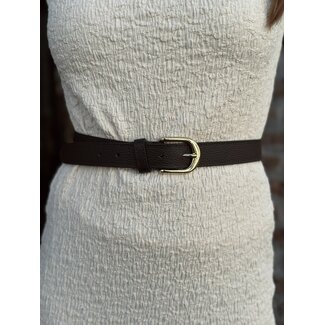 Ingely belt leather look brown
