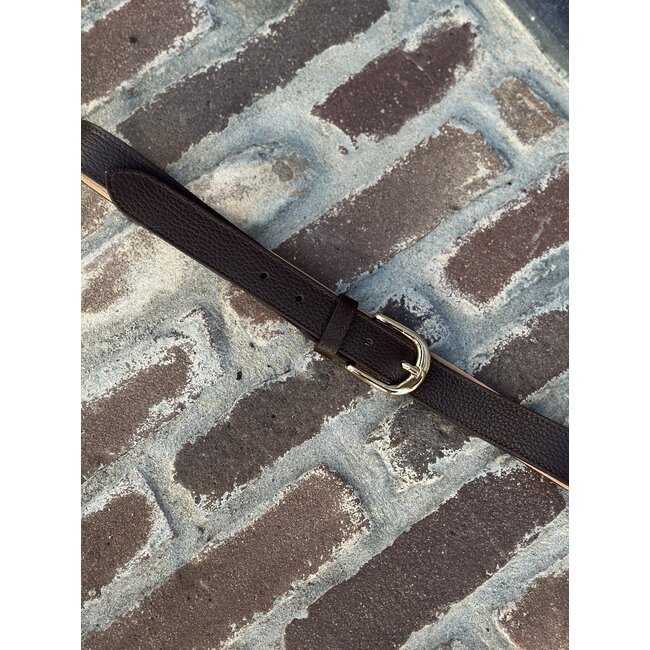 Ingely belt leather look brown