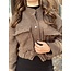 Benthe teddy jacket dark brown One Size