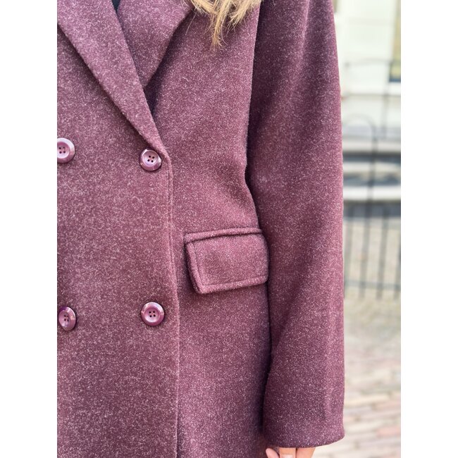 Nosalien long trenchcoat bordeaux red One Size