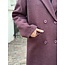 Nosalien long trenchcoat bordeaux red One Size