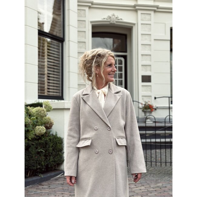 Nosalien long trenchcoat beige One Size