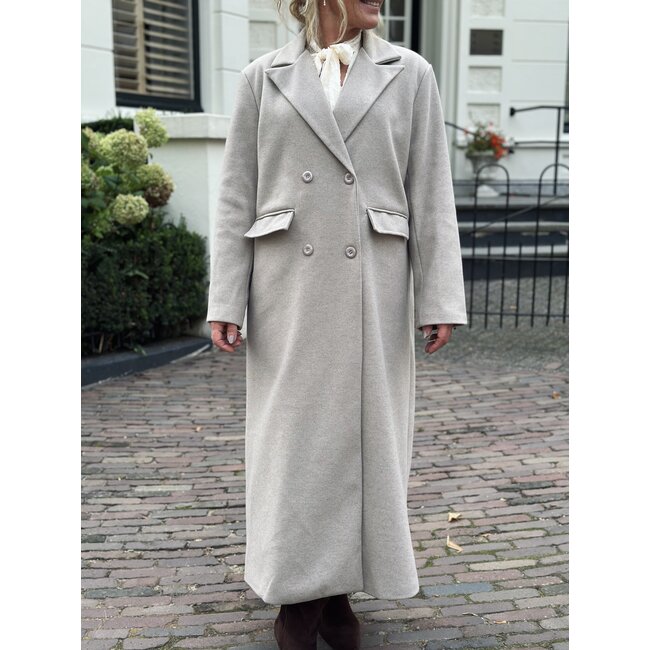 Nosalien long trenchcoat beige One Size