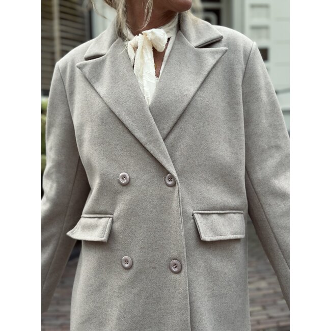 Nosalien long trenchcoat beige One Size