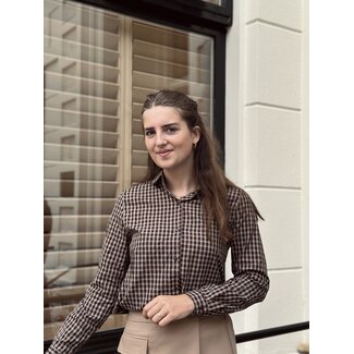 Betsy blouse brown/beige print