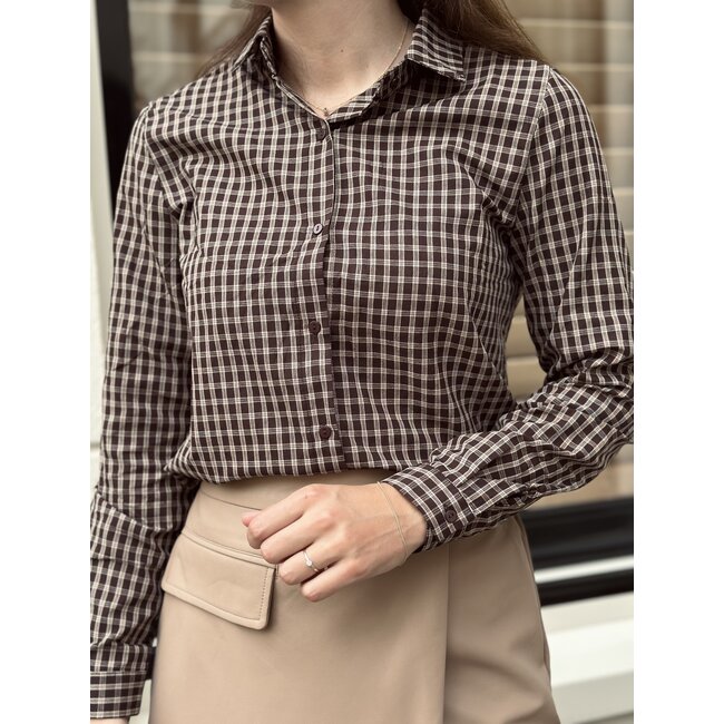 Betsy blouse brown/beige print