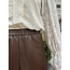 Margalyn long leather look skirt brown