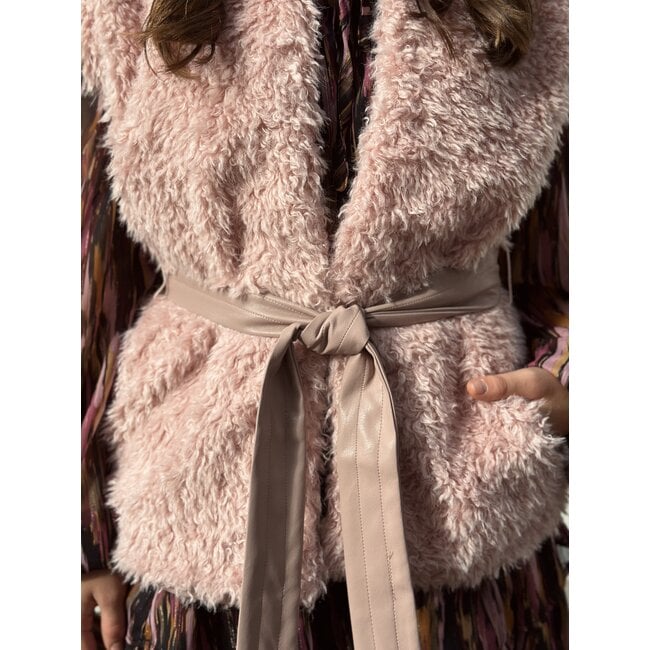 Lofty Manner Lofty Manner Jea teddy gilet pink