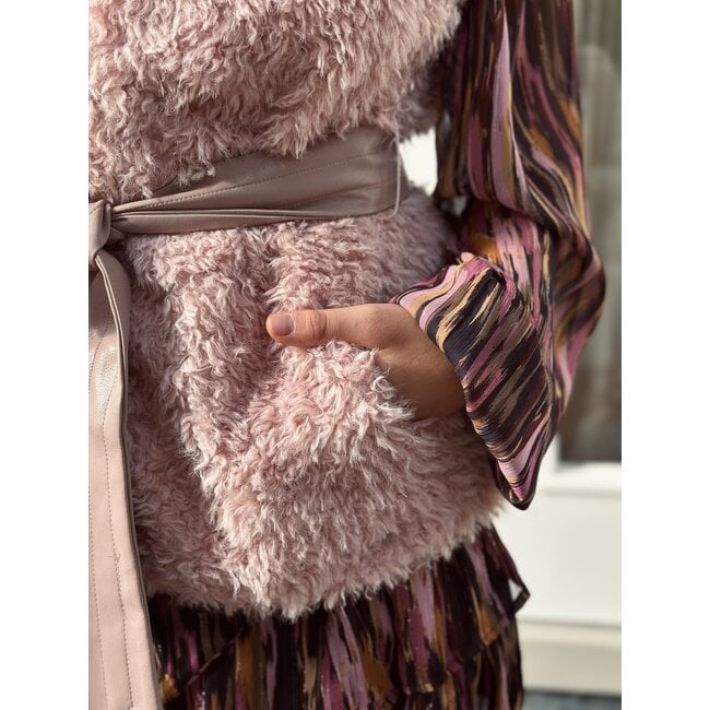 Lofty Manner Lofty Manner Jea teddy gilet pink