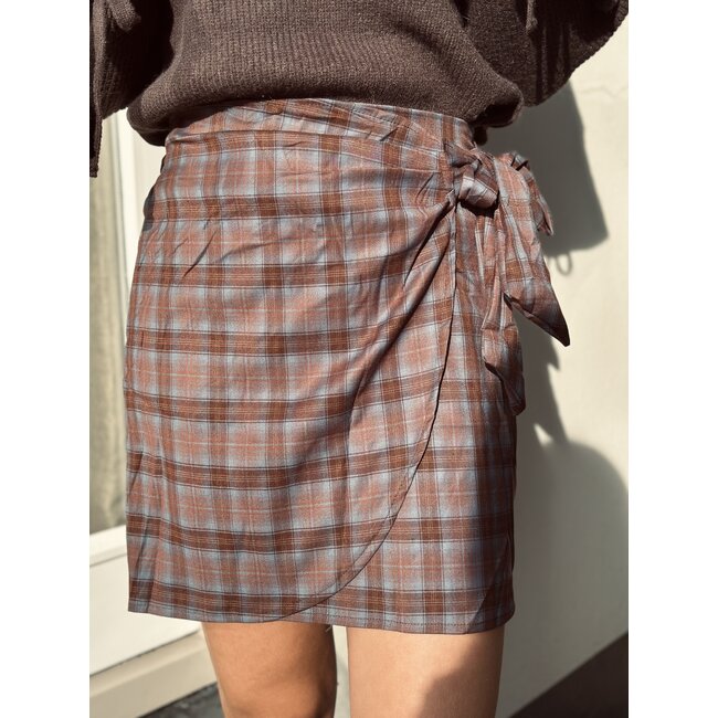 Soofje skirt bordeaux red/blue