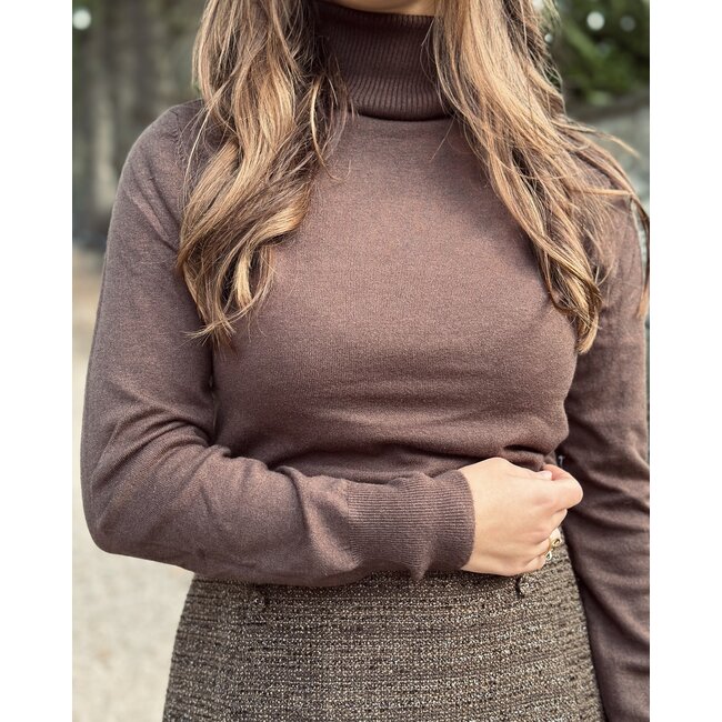 Emma knitted turtleneck brown