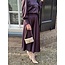 Elvira Elvira Hannah long satin skirt aubergine
