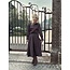Elvira Elvira Hannah long satin skirt dark brown