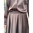 Elvira Elvira Hannah long satin skirt dark brown