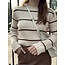Celina sweater offwhite/brown stripes