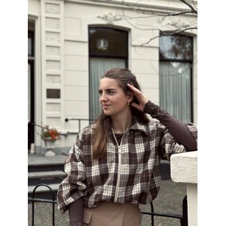 Marjolein jacket brown/beige print One Size