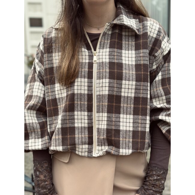 Marjolein jacket brown/beige print One Size