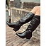 Evelina high cowboyboots leather look black