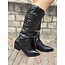 Evelina high cowboyboots leather look black