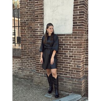 Smashed Lemon Smashed Lemon Lola leather look dress black