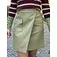 Maevy leather look skirt green
