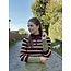 Norana top stripes bordeaux/green