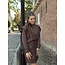 Maevy leather look skirt brown