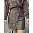Maevy leather look skirt brown
