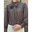 Daphne blouse polkadots brown/beige