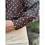 Daphne blouse polkadots brown/beige