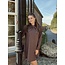 Maralie blouse dress brown/beige print