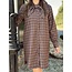 Maralie blouse dress brown/beige print