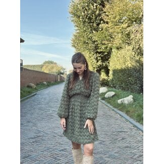Smashed Lemon Smashed Lemon Jarina feather dress green