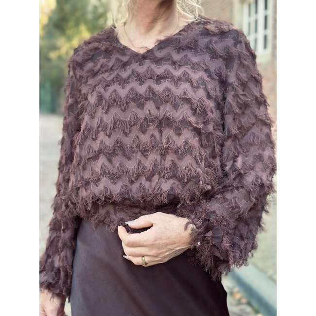 Smashed Lemon Smashed Lemon Jarina feather top brown