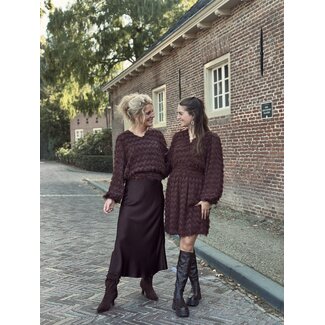Smashed Lemon Smashed Lemon Jarina feather dress brown