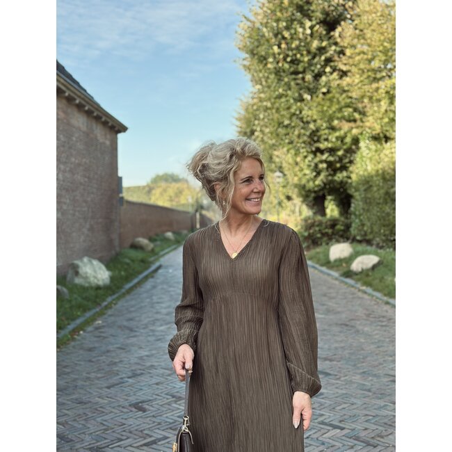 Mara long dress army green