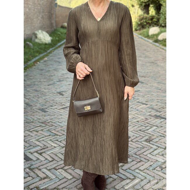 Mara long dress army green